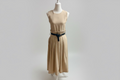 Kleid mit Faltenbund, Faltenrock & Gürtel