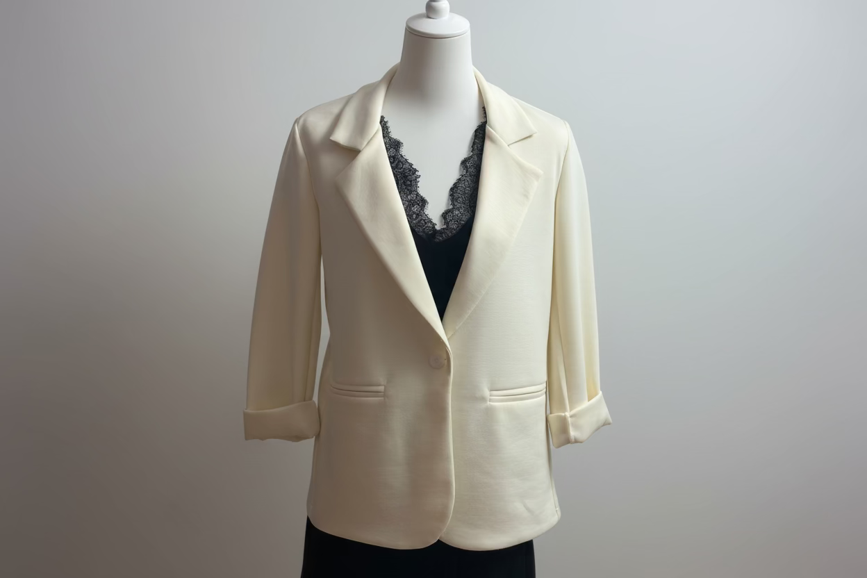 Sommer Stretch Blazer | Ungefüttert | Ein Knopf