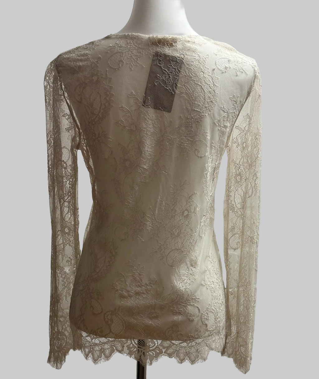 Top aus Spitze mit langem Arm