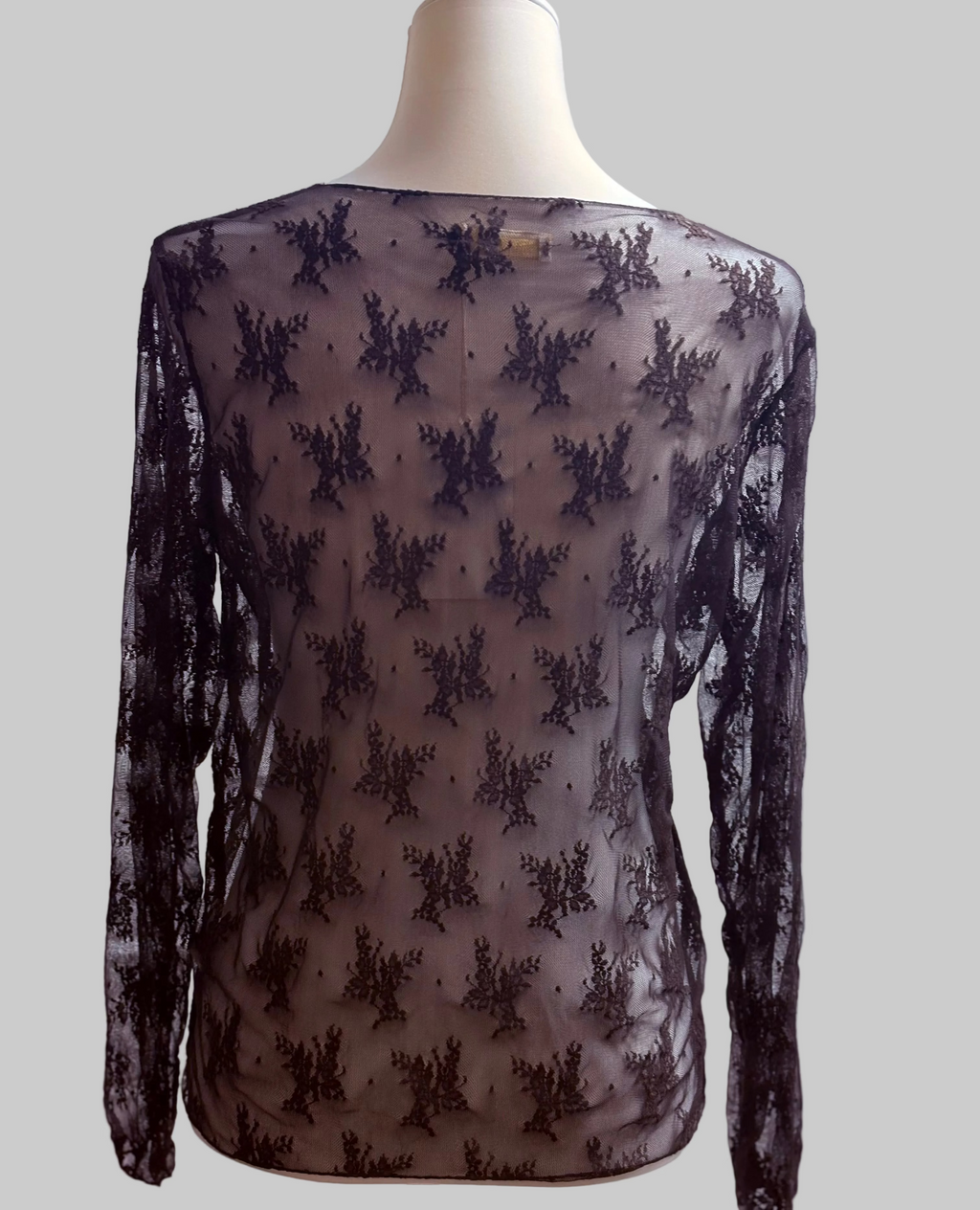 Top aus Spitze mit langem Arm