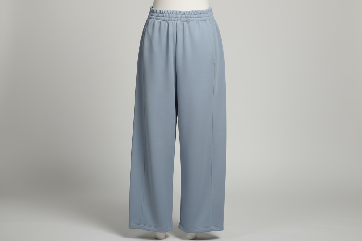 Hose mit geradem weitem Bein & Gummizug