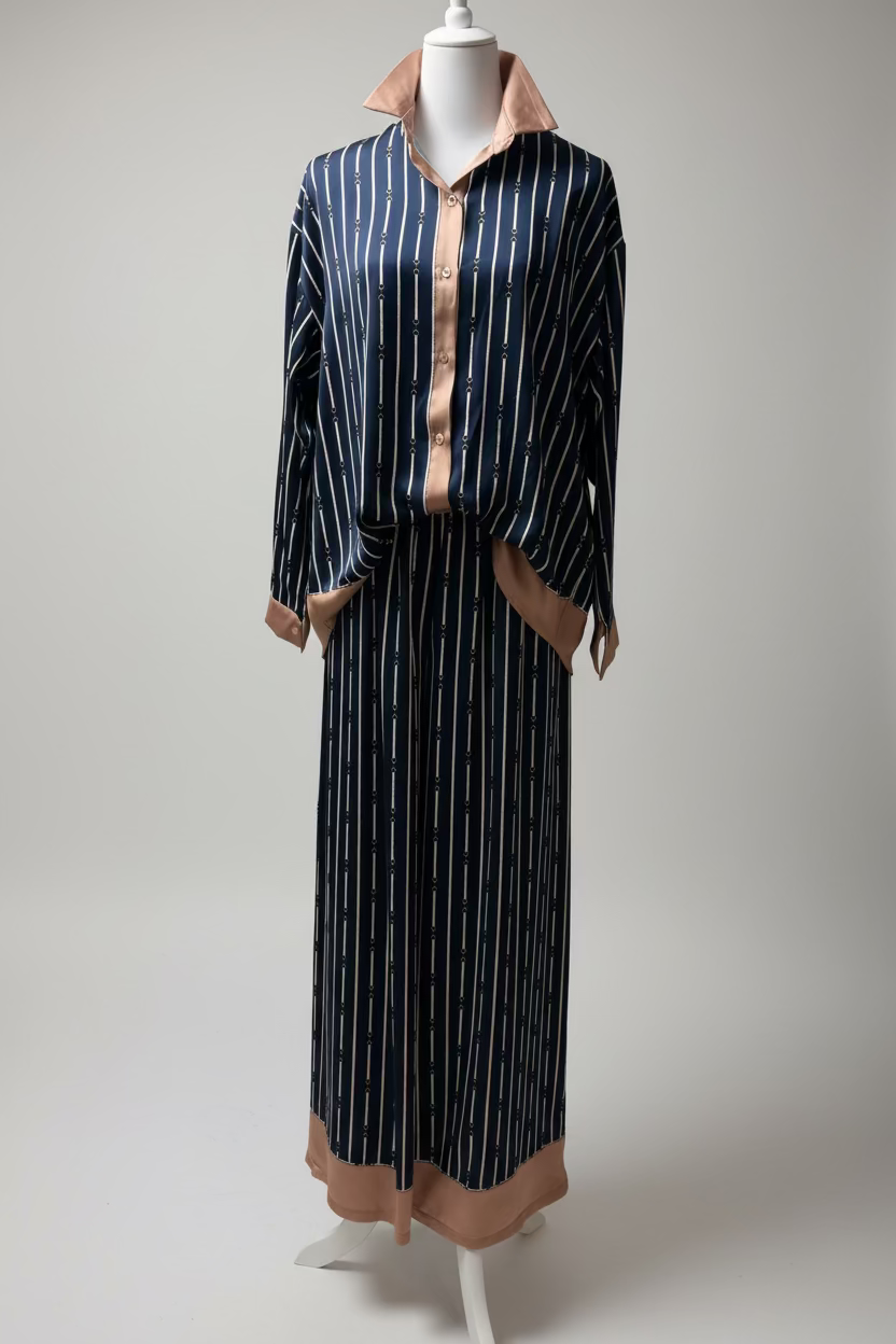 Zweiteiler, Hose mit Bluse