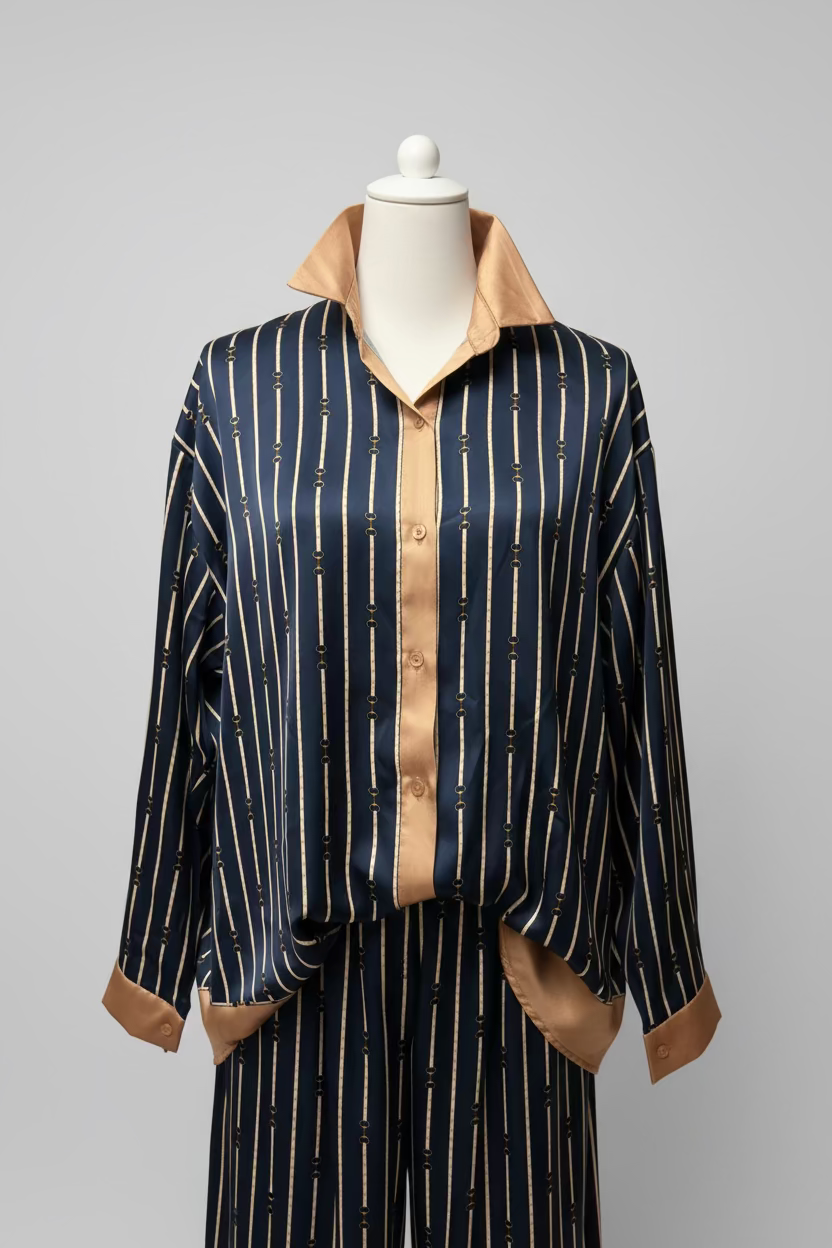 Zweiteiler, Hose mit Bluse