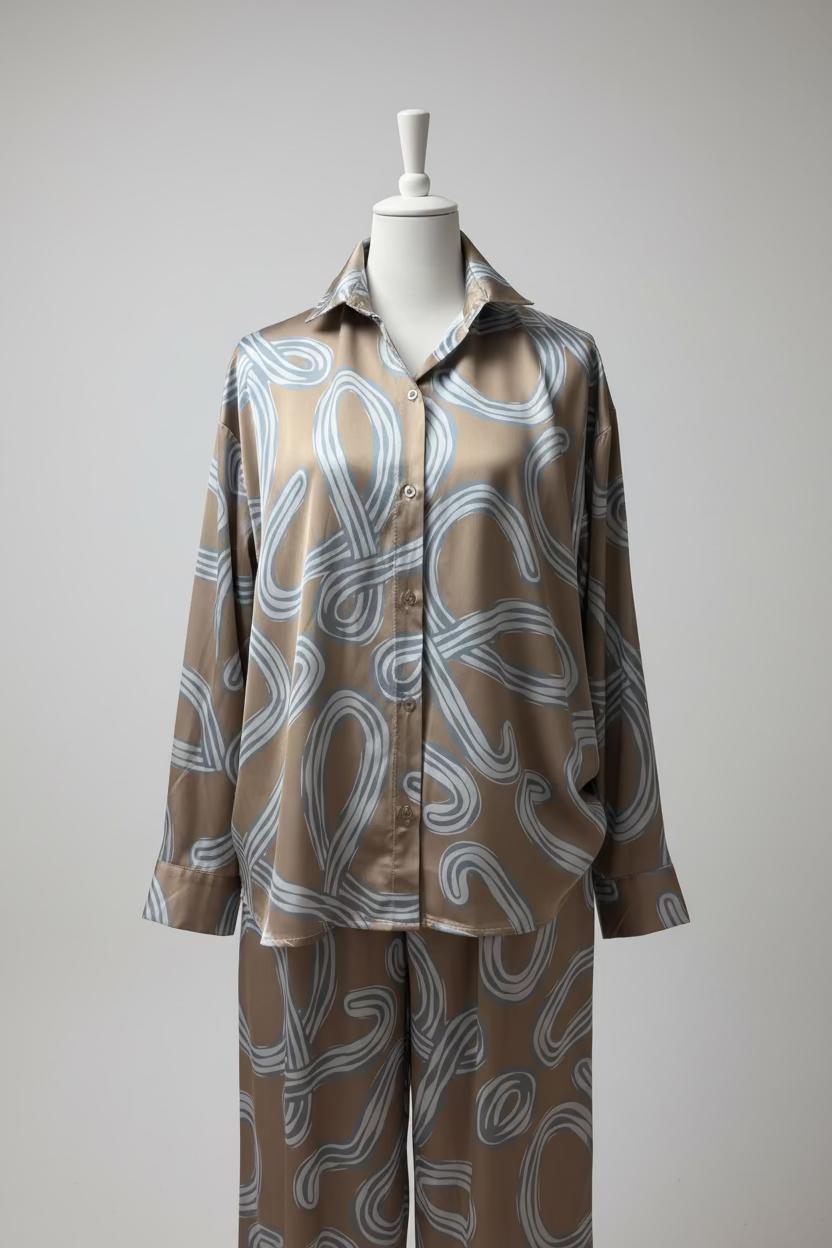 Zweiteiler, Hose mit Bluse