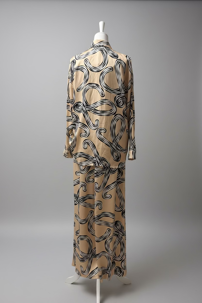 Zweiteiler, Hose mit Bluse